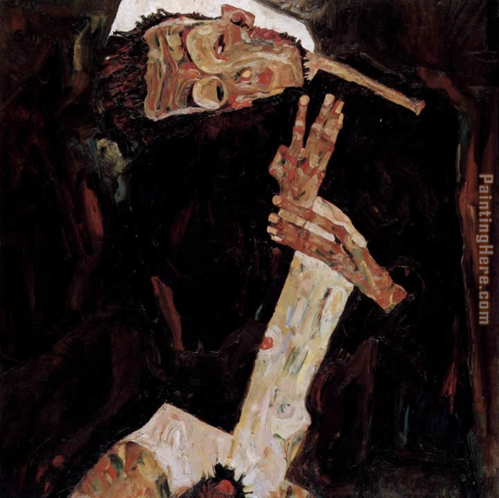 The Poet painting - Egon Schiele The Poet art painting